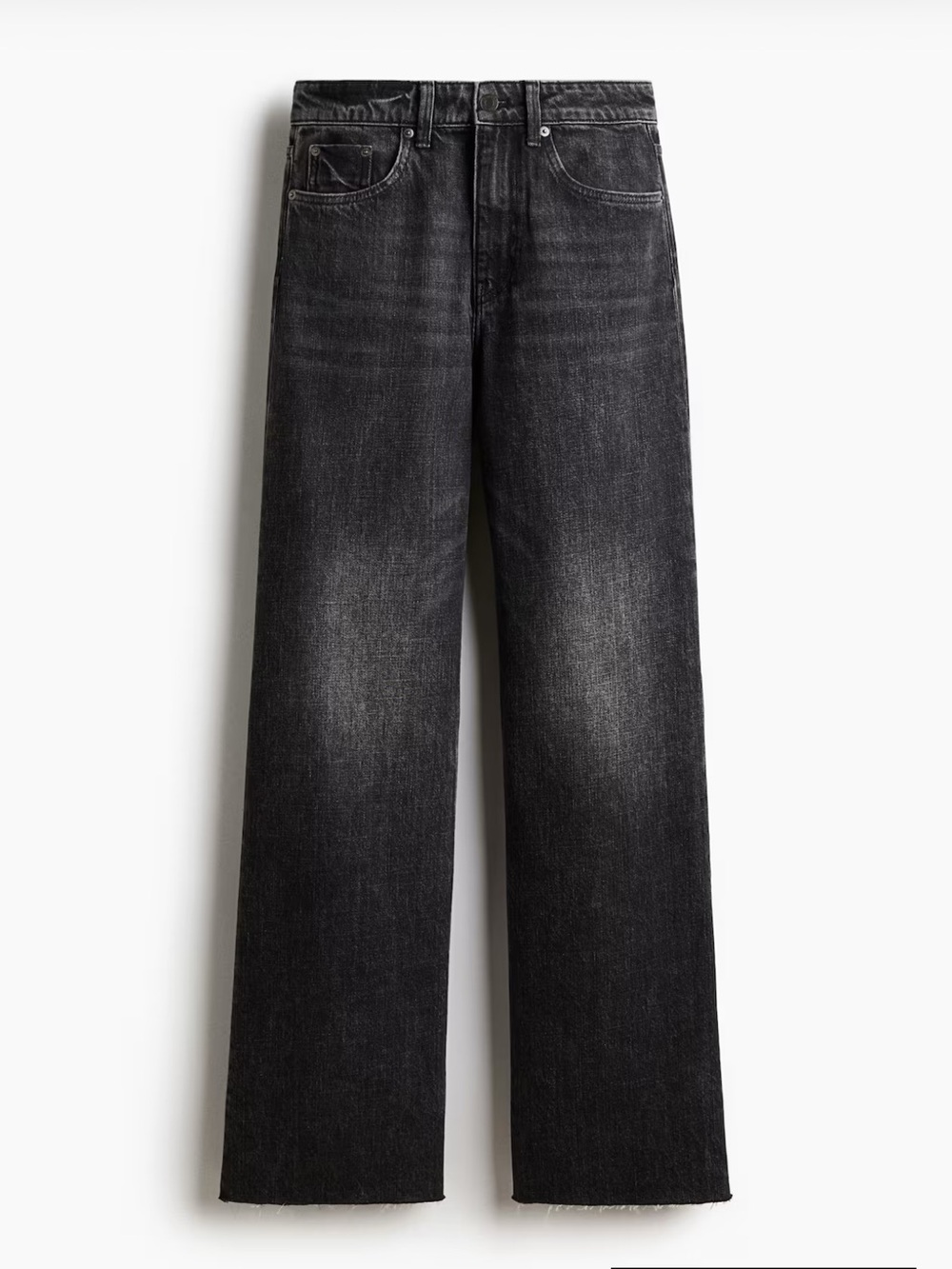 Classic Wide-Leg Women's Jeans in Washed Black